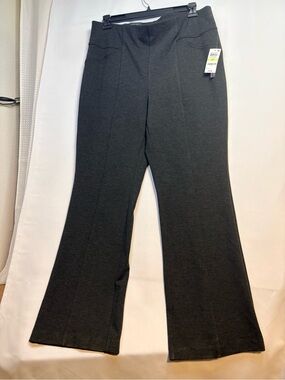 Inc Dark Gray/black Boot Keg Knit Pants size 18w